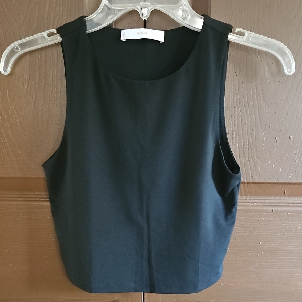 Mango Classic Black Crop Tank Top